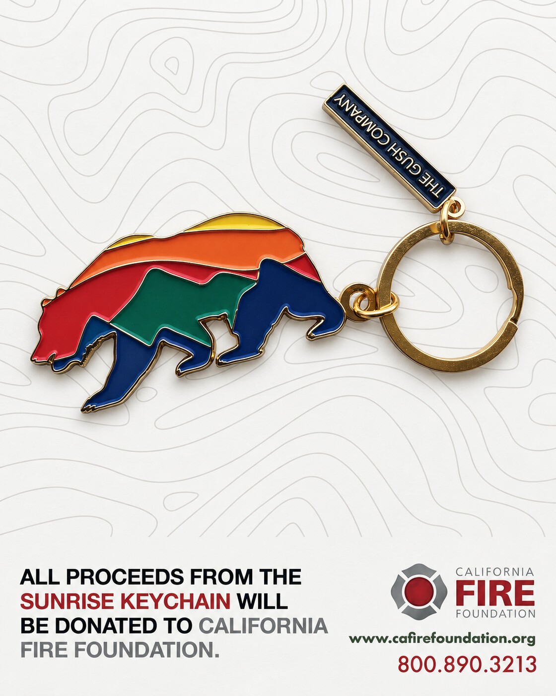 Sunrise bear keychain donation campaign