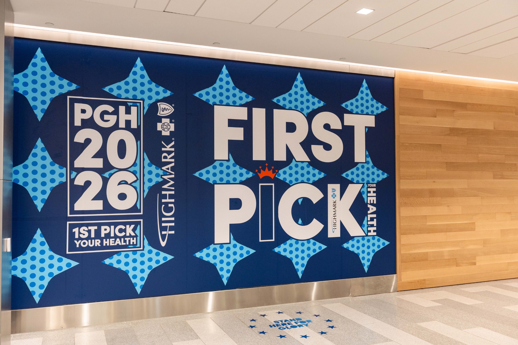 Detail of the First Pick Your Health interior installation